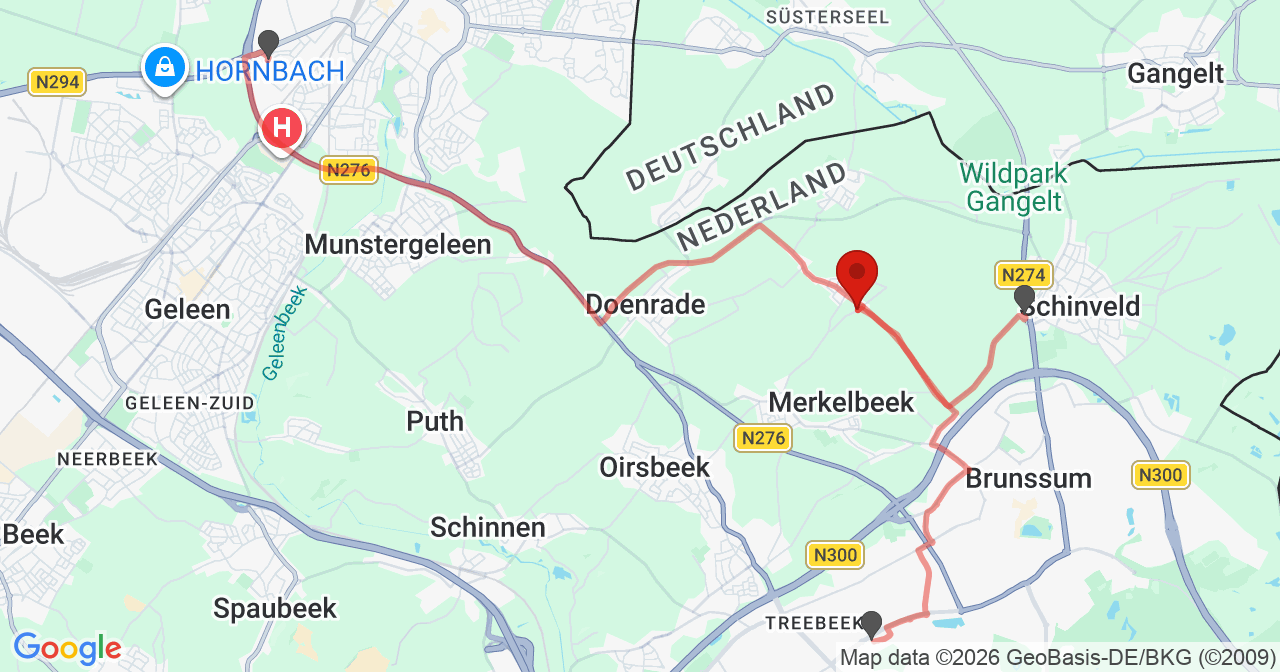 Kaart van het incident in Bingelrade met de aanrijroutes van de gealarmeerde eenheden