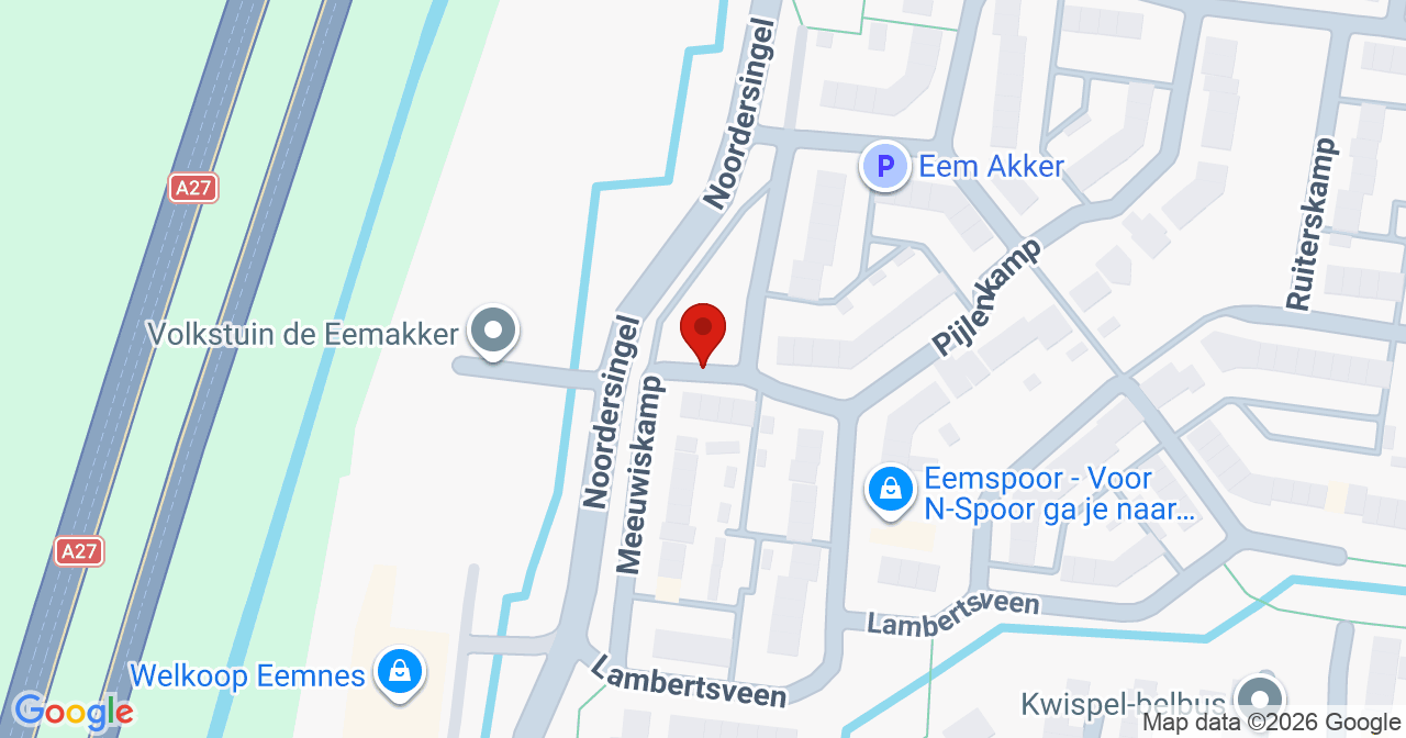 Kaart van het incident in Eemnes met de aanrijroutes van de gealarmeerde eenheden