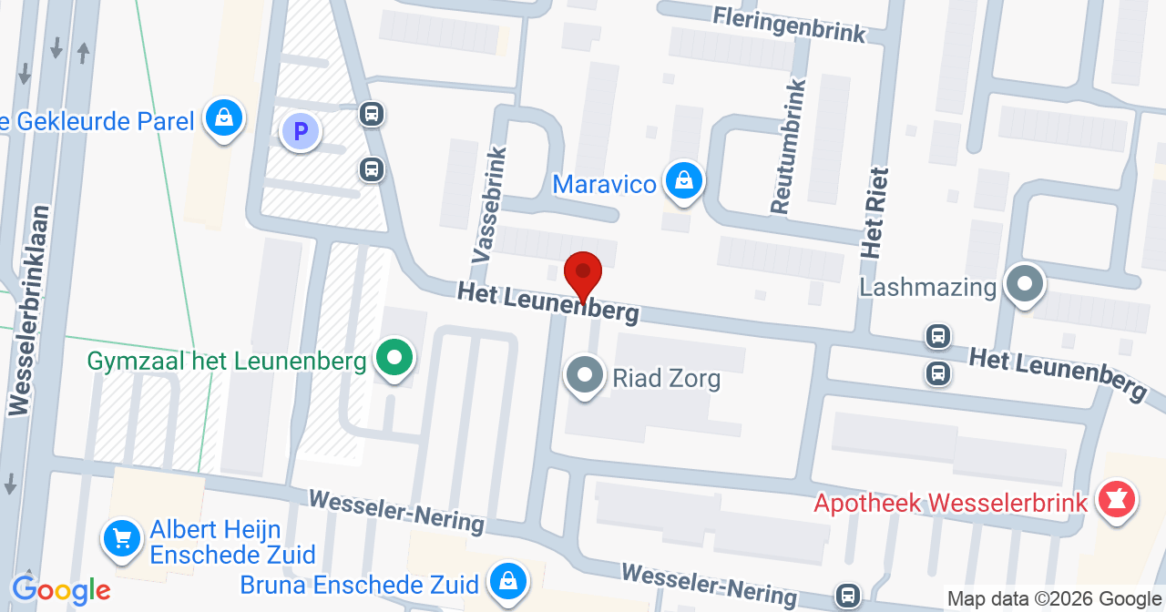 Kaart van het incident in Enschede met de aanrijroutes van de gealarmeerde eenheden