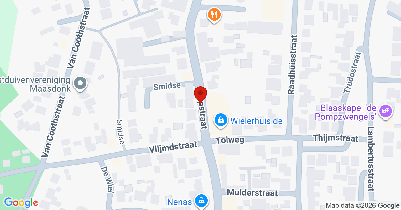 Kaart van het incident in Geffen met de aanrijroutes van de gealarmeerde eenheden