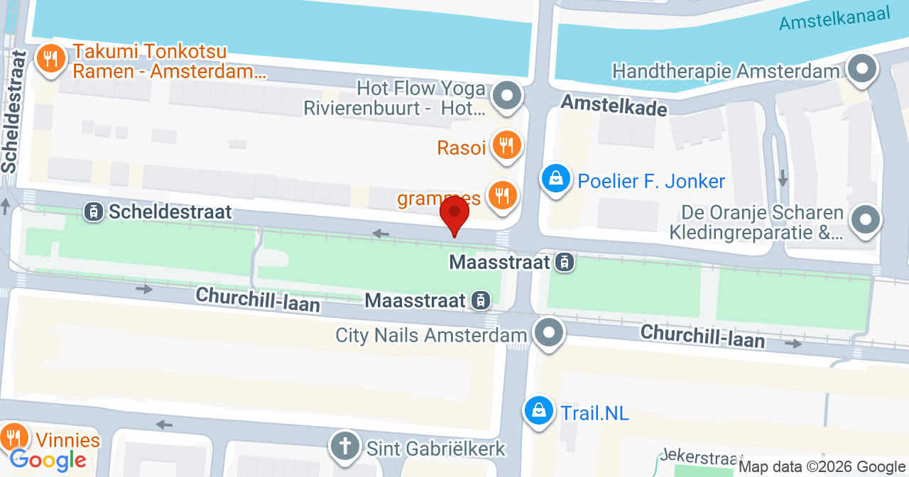 Kaart van het incident in Amsterdam met de aanrijroutes van de gealarmeerde eenheden