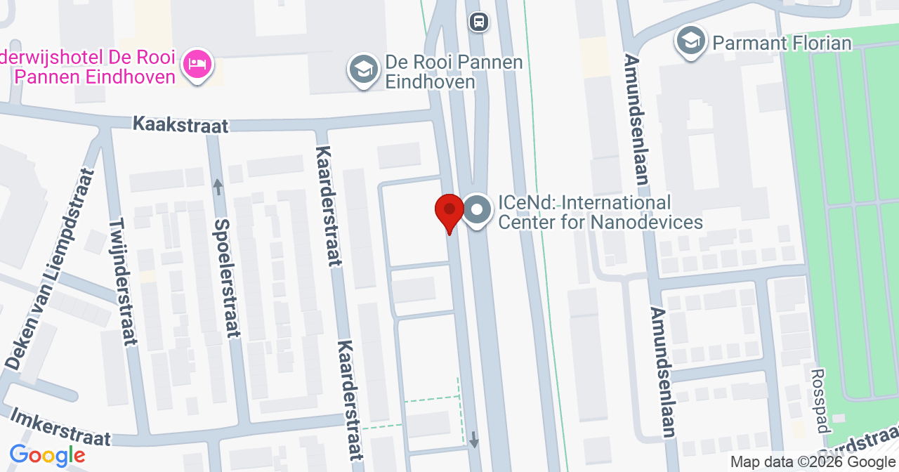 Kaart van het incident in Eindhoven met de aanrijroutes van de gealarmeerde eenheden