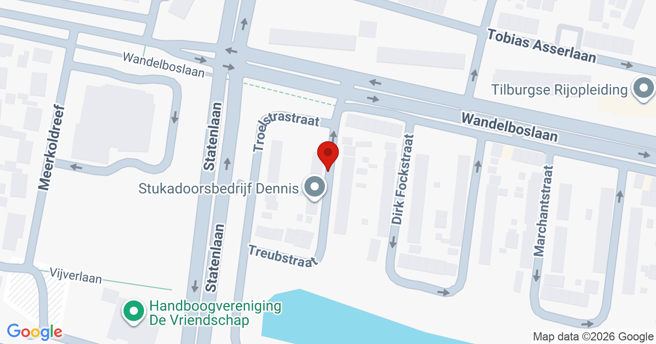 Kaart van het incident in Tilburg met de aanrijroutes van de gealarmeerde eenheden