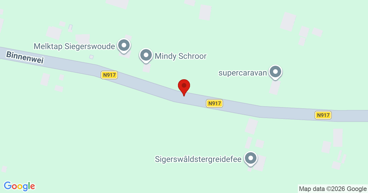 Kaart van het incident in Siegerswoude met de aanrijroutes van de gealarmeerde eenheden