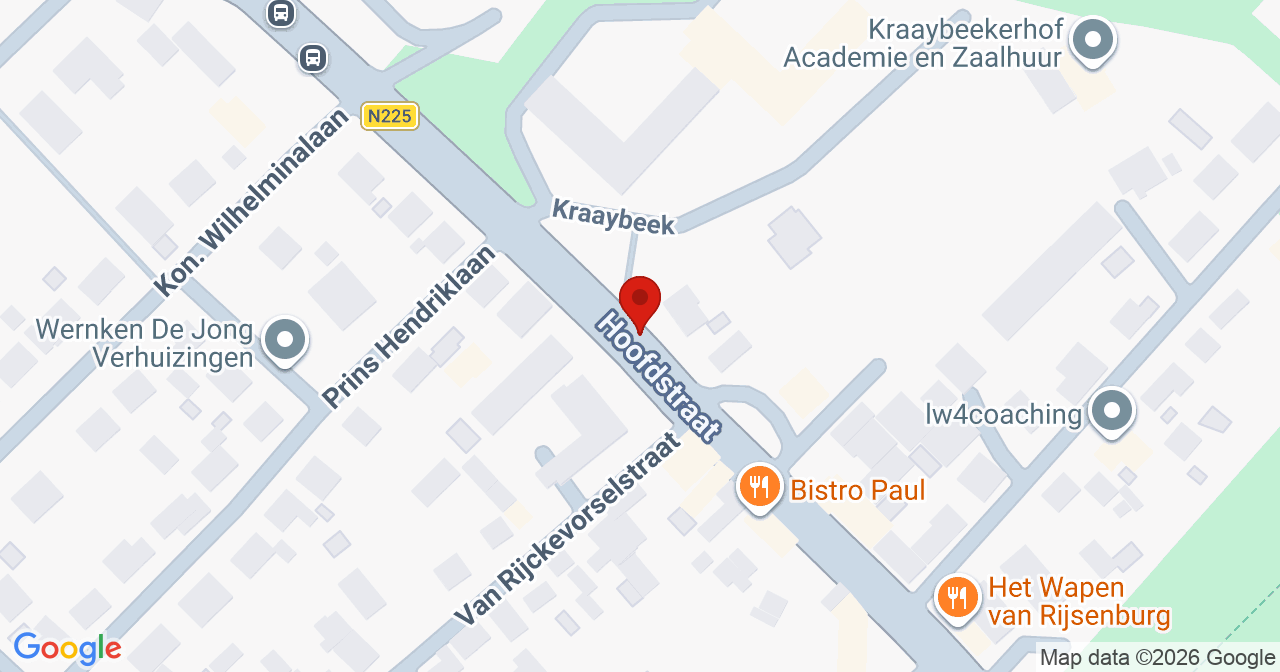 Kaart van het incident in Driebergen-Rijsenburg met de aanrijroutes van de gealarmeerde eenheden