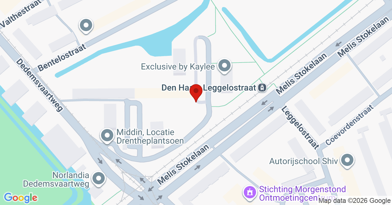 Kaart van het incident in 's-Gravenhage met de aanrijroutes van de gealarmeerde eenheden