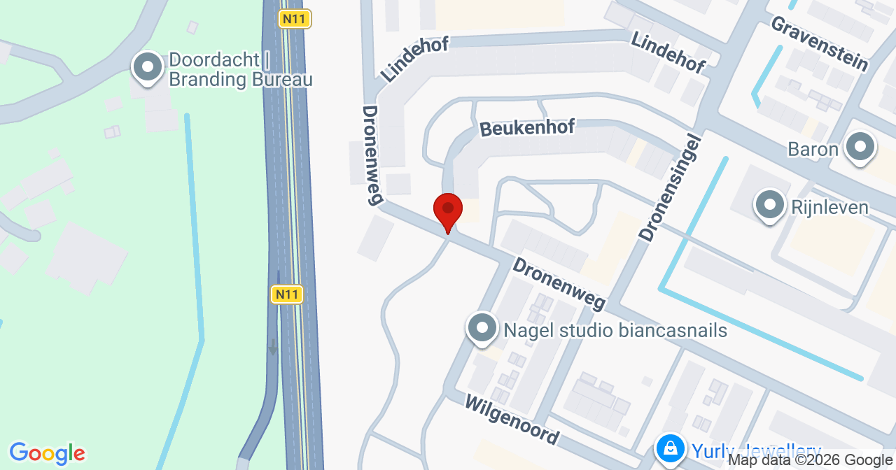 Kaart van het incident in Bodegraven met de aanrijroutes van de gealarmeerde eenheden