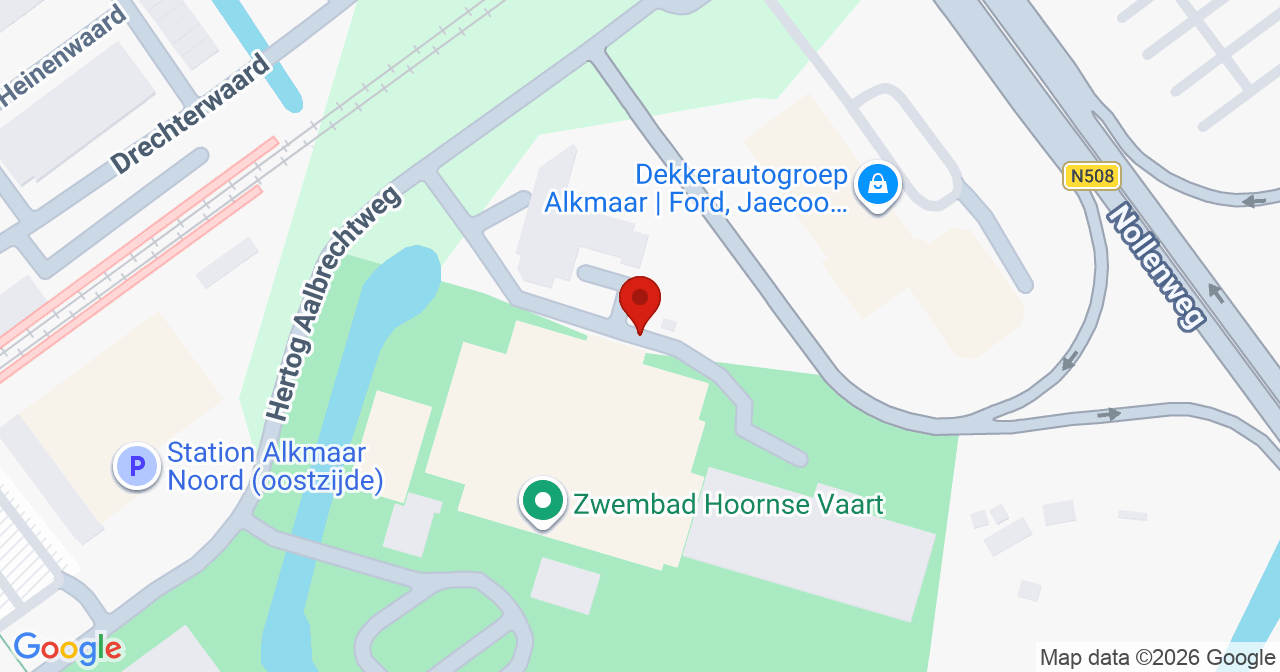 Kaart van het incident in Alkmaar met de aanrijroutes van de gealarmeerde eenheden