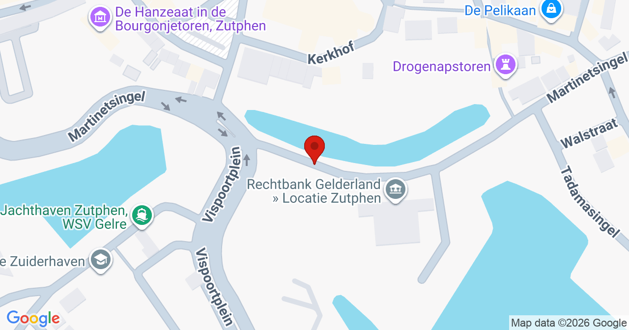 Kaart van het incident in Zutphen met de aanrijroutes van de gealarmeerde eenheden