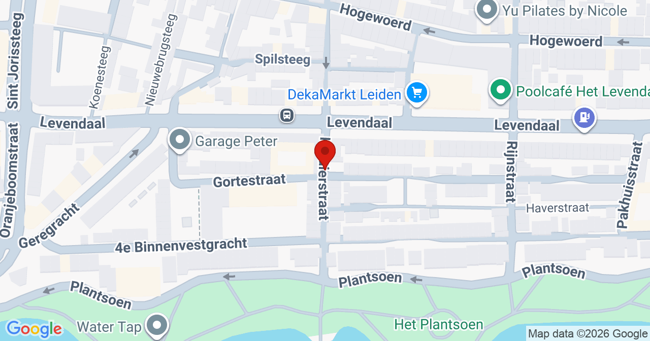 Kaart van het incident in Leiden met de aanrijroutes van de gealarmeerde eenheden