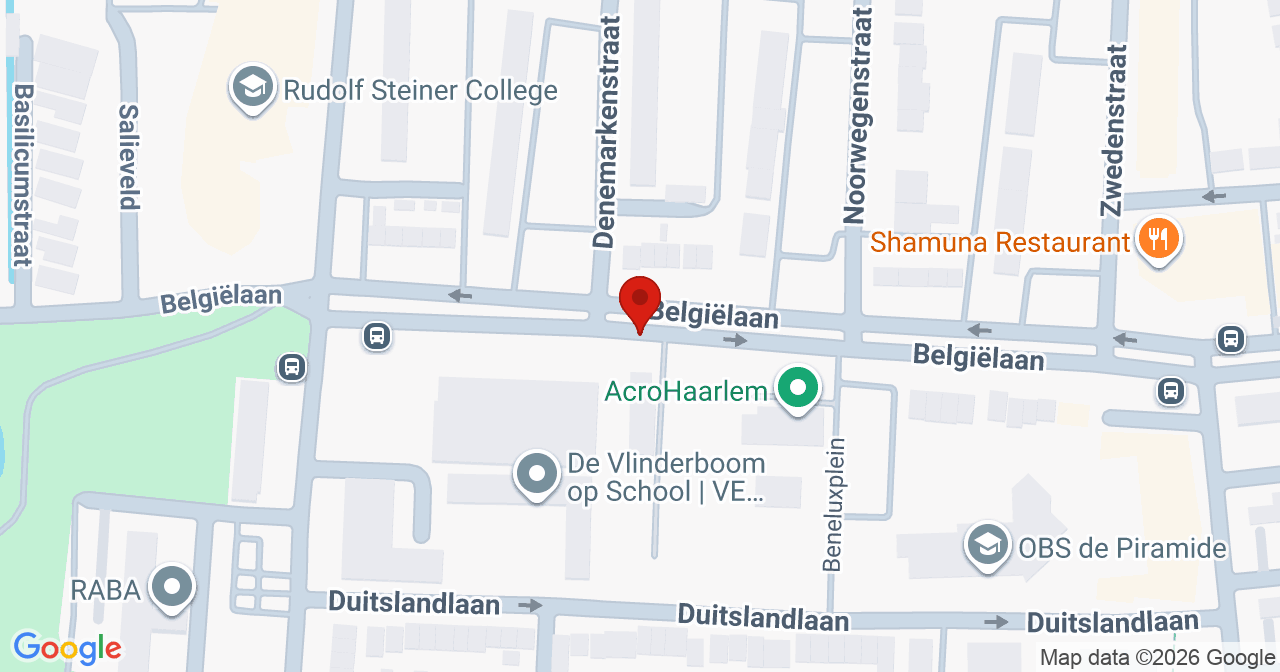 Kaart van het incident in Haarlem met de aanrijroutes van de gealarmeerde eenheden