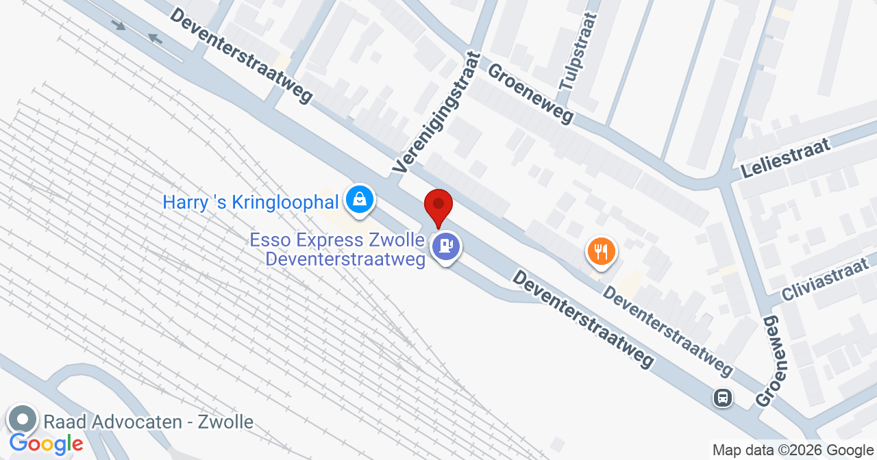 Kaart van het incident in Zwolle met de aanrijroutes van de gealarmeerde eenheden