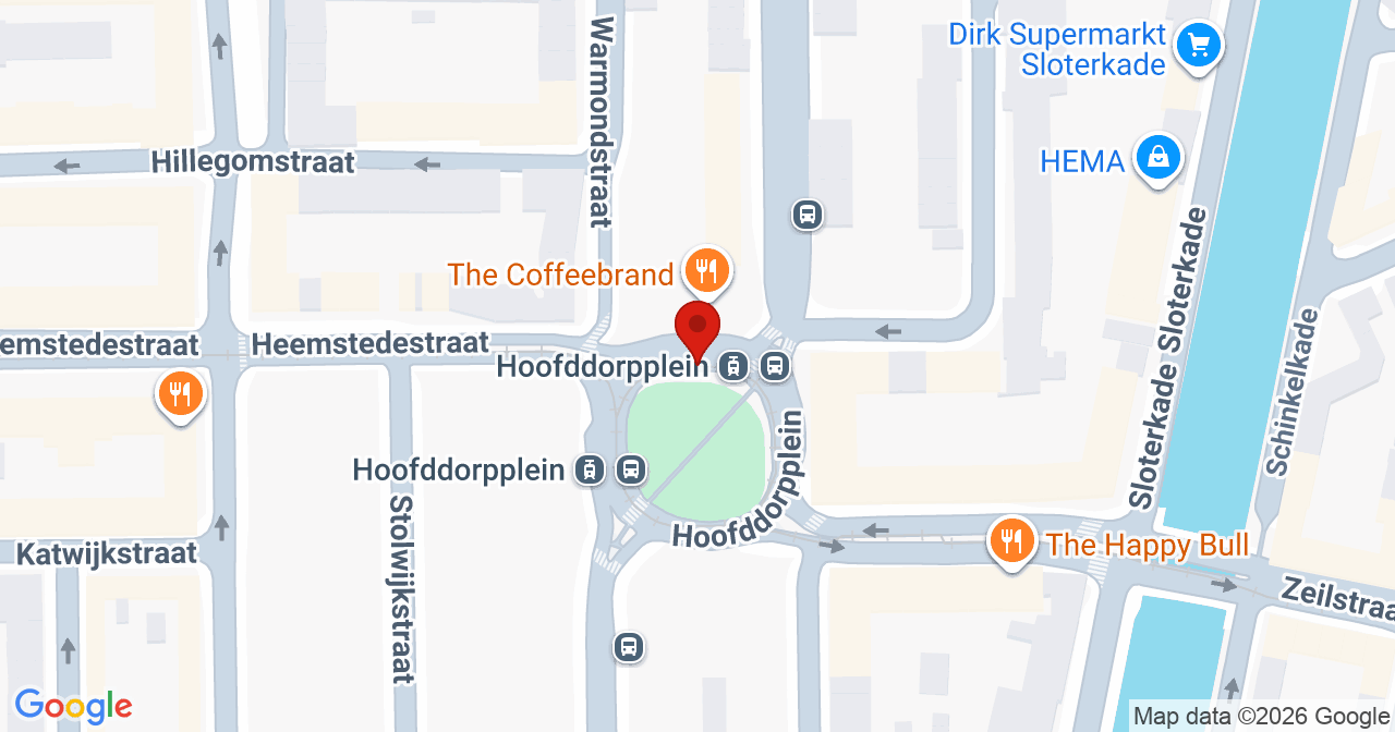 Kaart van het incident in Amsterdam met de aanrijroutes van de gealarmeerde eenheden