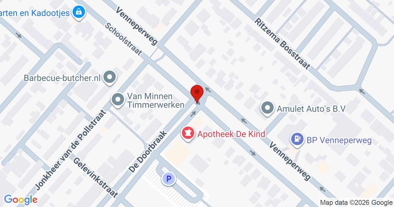 Kaart van het incident in Nieuw-Vennep met de aanrijroutes van de gealarmeerde eenheden
