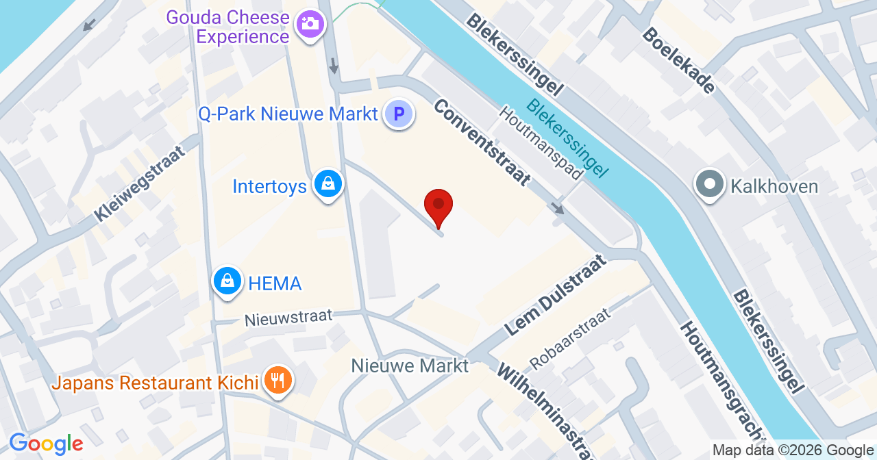Kaart van het incident in Gouda met de aanrijroutes van de gealarmeerde eenheden