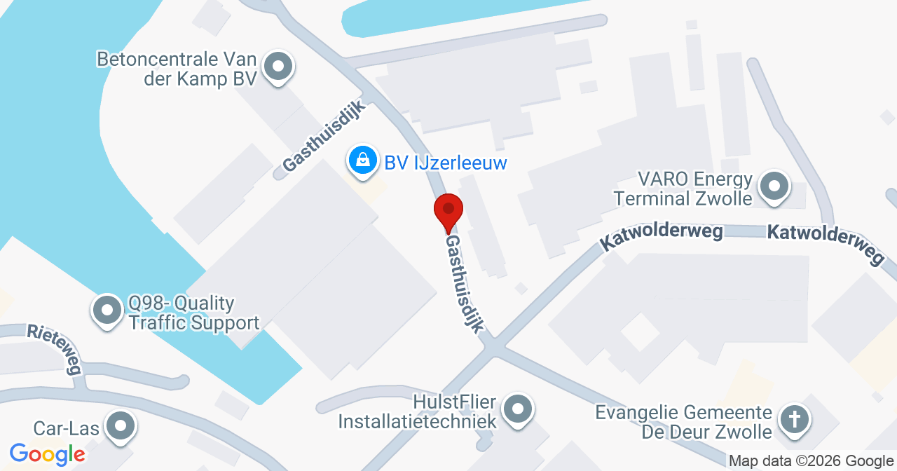 Kaart van het incident in Zwolle met de aanrijroutes van de gealarmeerde eenheden