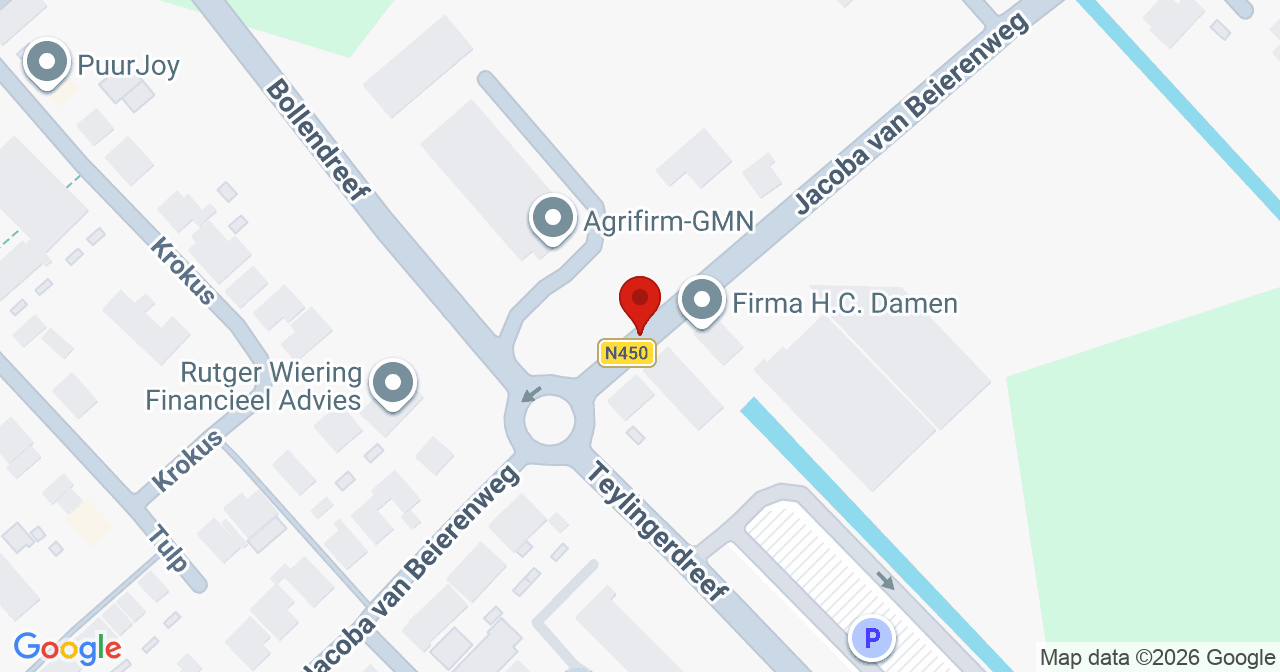 Kaart van het incident in Voorhout met de aanrijroutes van de gealarmeerde eenheden