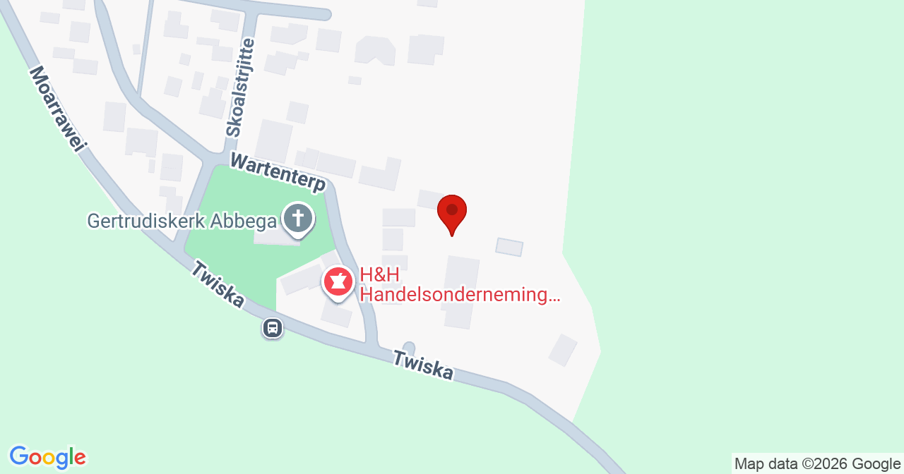 Kaart van het incident in Abbega met de aanrijroutes van de gealarmeerde eenheden