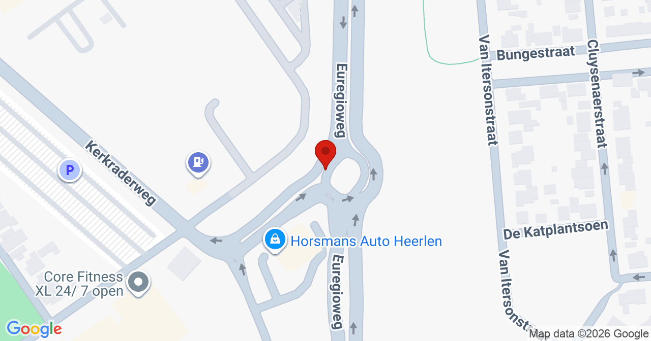 Kaart van het incident in Heerlen met de aanrijroutes van de gealarmeerde eenheden
