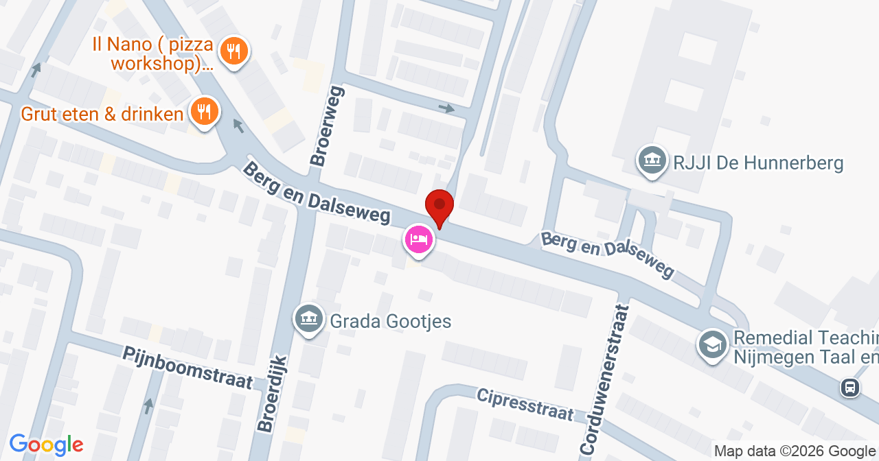 Kaart van het incident in Nijmegen met de aanrijroutes van de gealarmeerde eenheden