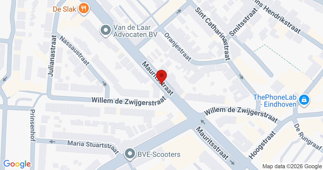 Kaart van het incident in Eindhoven met de aanrijroutes van de gealarmeerde eenheden