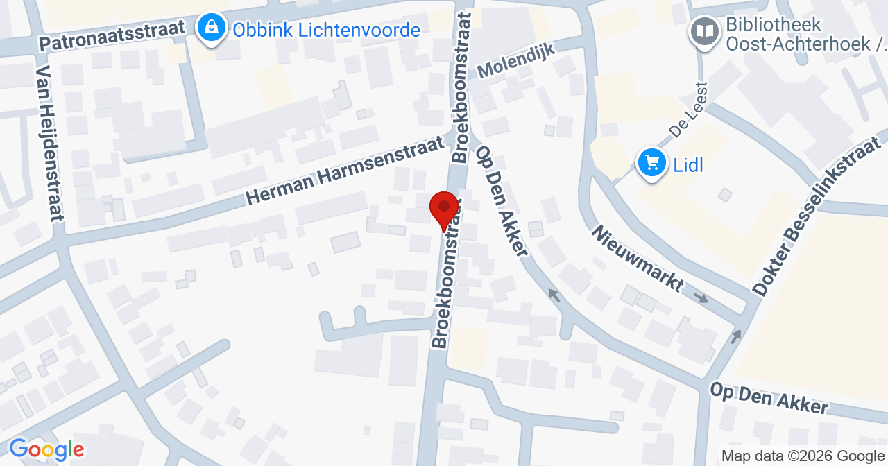 Kaart van het incident in Lichtenvoorde met de aanrijroutes van de gealarmeerde eenheden