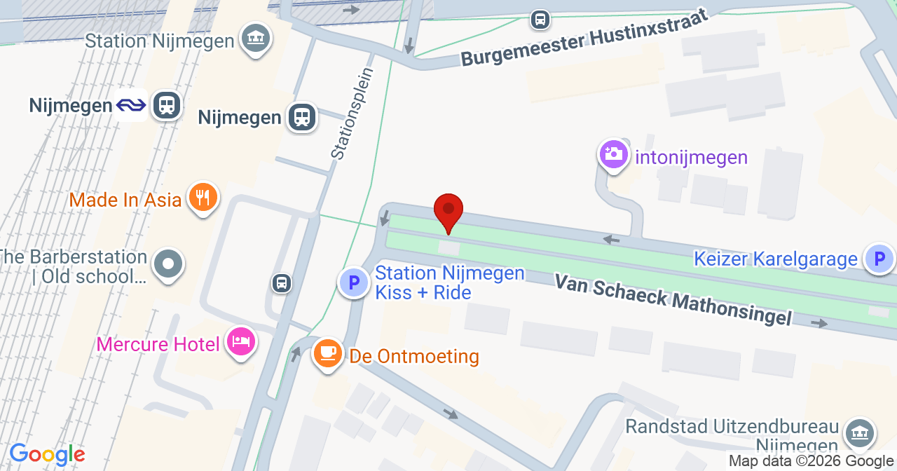 Kaart van het incident in Nijmegen met de aanrijroutes van de gealarmeerde eenheden