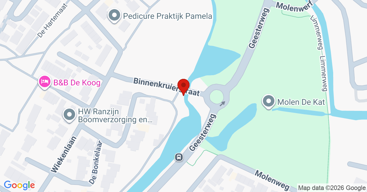 Kaart van het incident in Uitgeest met de aanrijroutes van de gealarmeerde eenheden