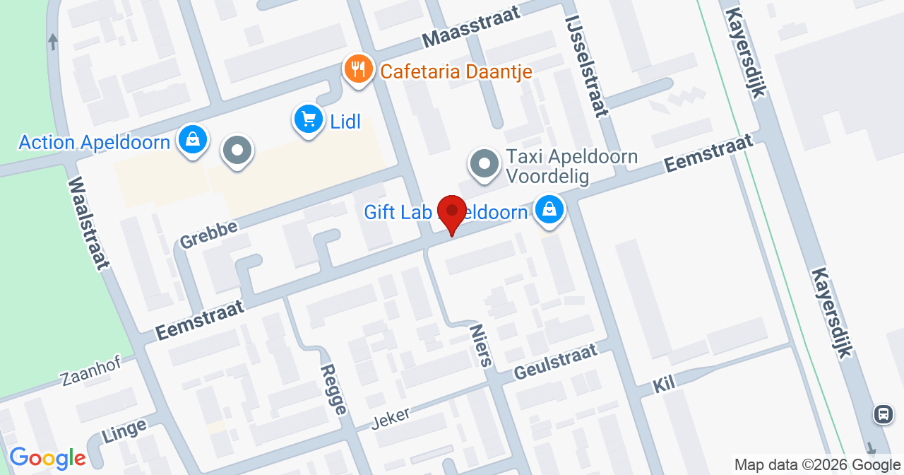 Kaart van het incident in Apeldoorn met de aanrijroutes van de gealarmeerde eenheden