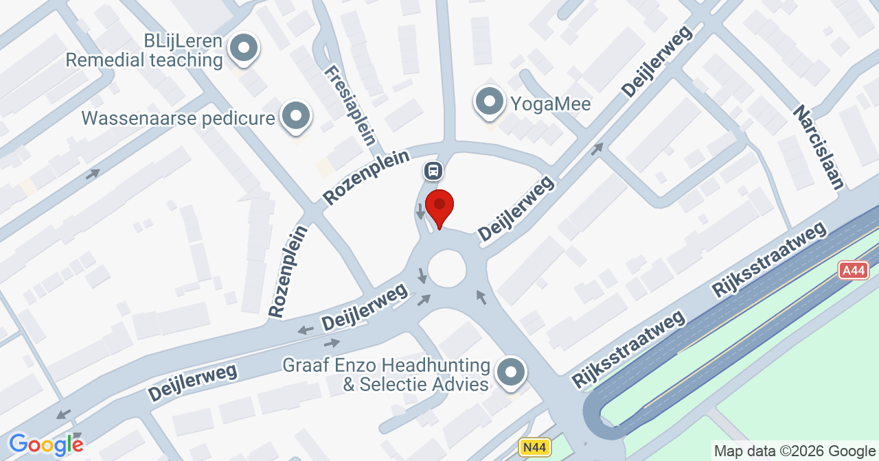 Kaart van het incident in Wassenaar met de aanrijroutes van de gealarmeerde eenheden
