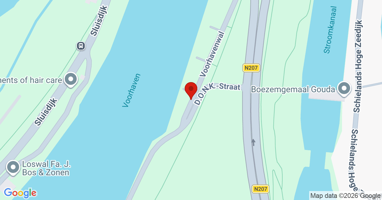 Kaart van het incident in Gouda met de aanrijroutes van de gealarmeerde eenheden