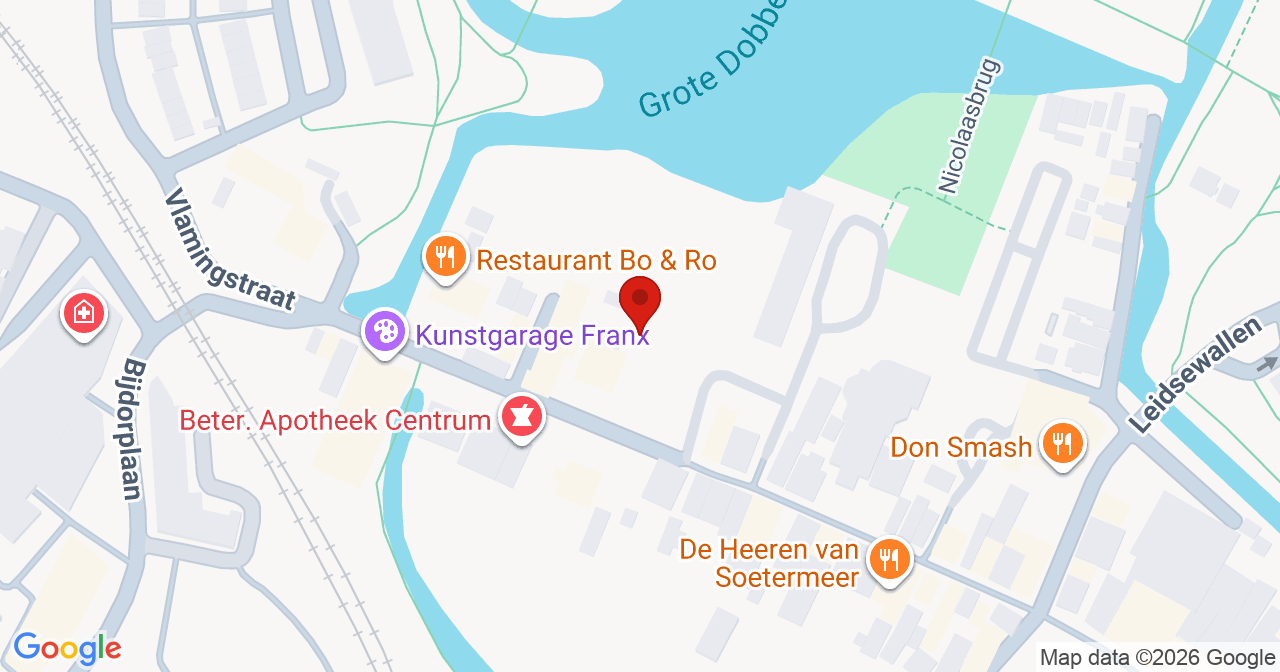 Kaart van het incident in Zoetermeer met de aanrijroutes van de gealarmeerde eenheden