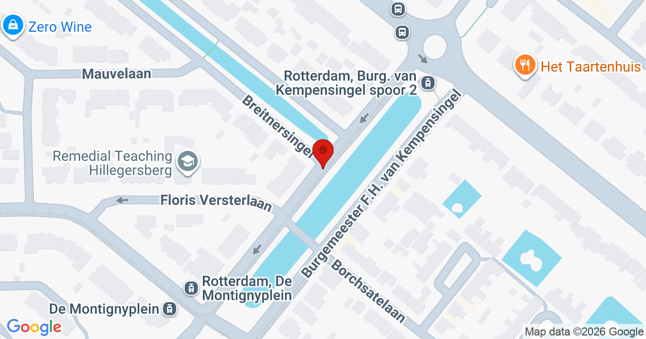 Kaart van het incident in Rotterdam met de aanrijroutes van de gealarmeerde eenheden