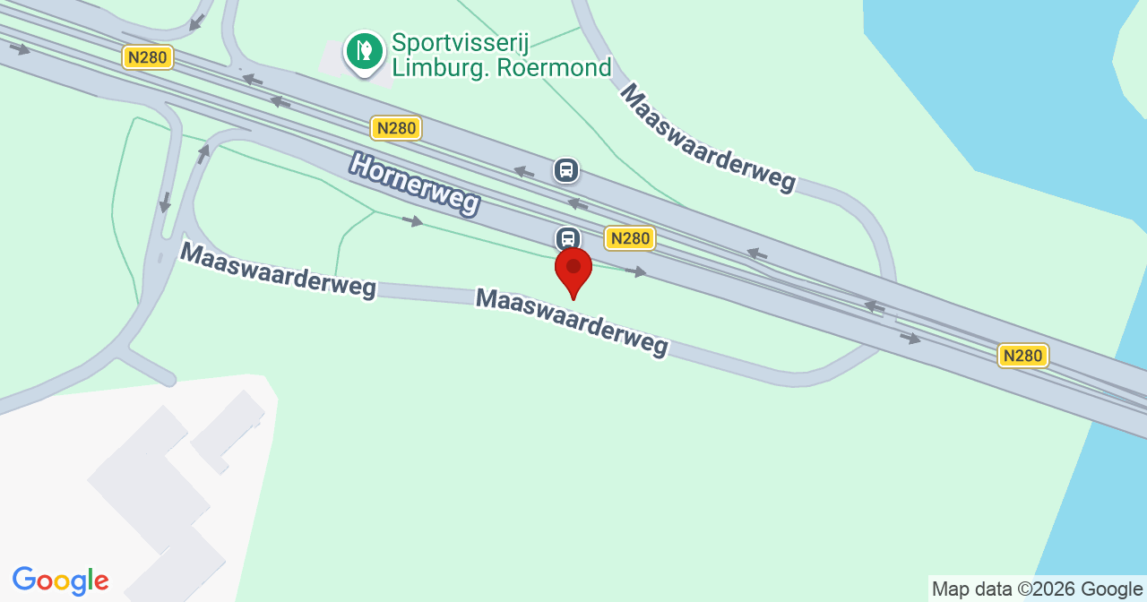 Kaart van het incident in Roermond met de aanrijroutes van de gealarmeerde eenheden
