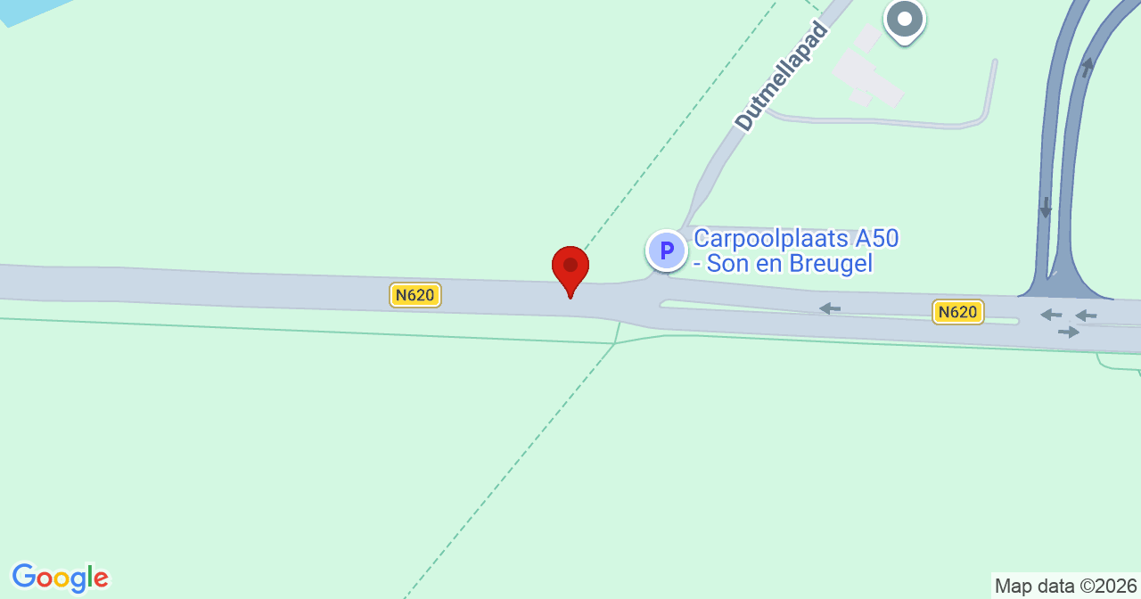 Kaart van het incident in Son en Breugel met de aanrijroutes van de gealarmeerde eenheden