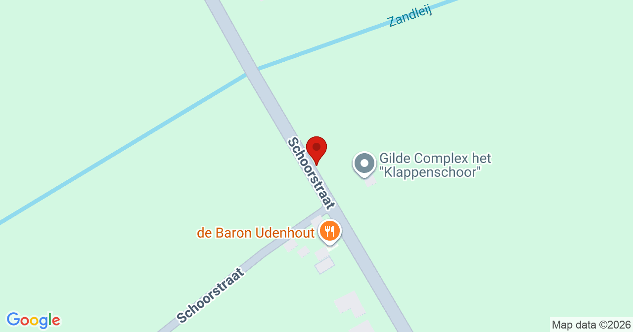 Kaart van het incident in Udenhout met de aanrijroutes van de gealarmeerde eenheden