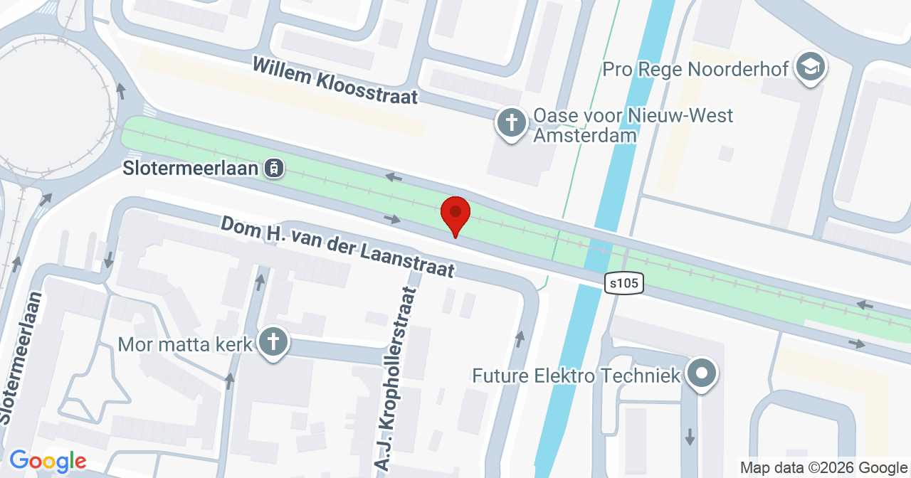 Kaart van het incident in Amsterdam met de aanrijroutes van de gealarmeerde eenheden