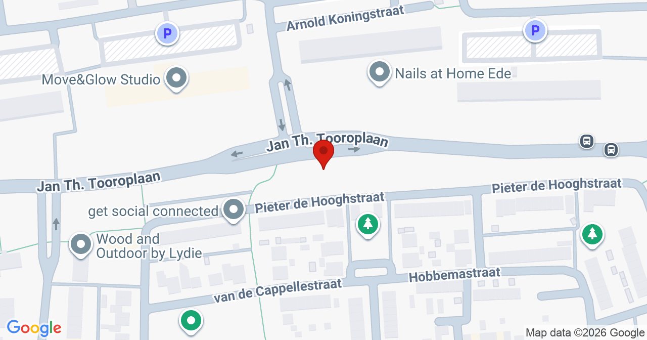 Kaart van het incident in Ede met de aanrijroutes van de gealarmeerde eenheden
