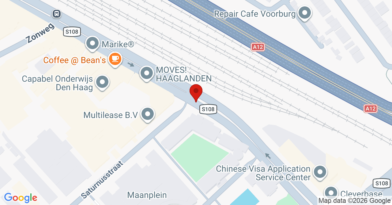Kaart van het incident in 's-Gravenhage met de aanrijroutes van de gealarmeerde eenheden