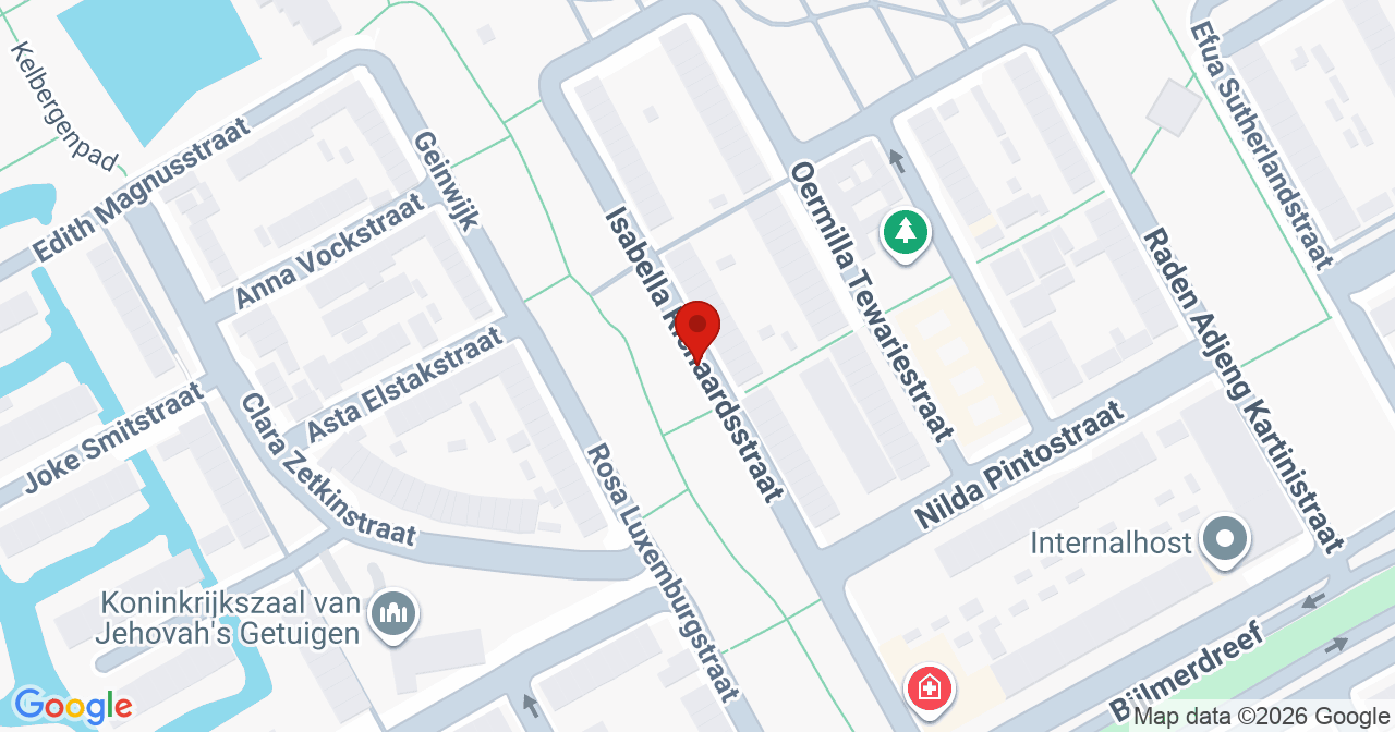 Kaart van het incident in Amsterdam met de aanrijroutes van de gealarmeerde eenheden