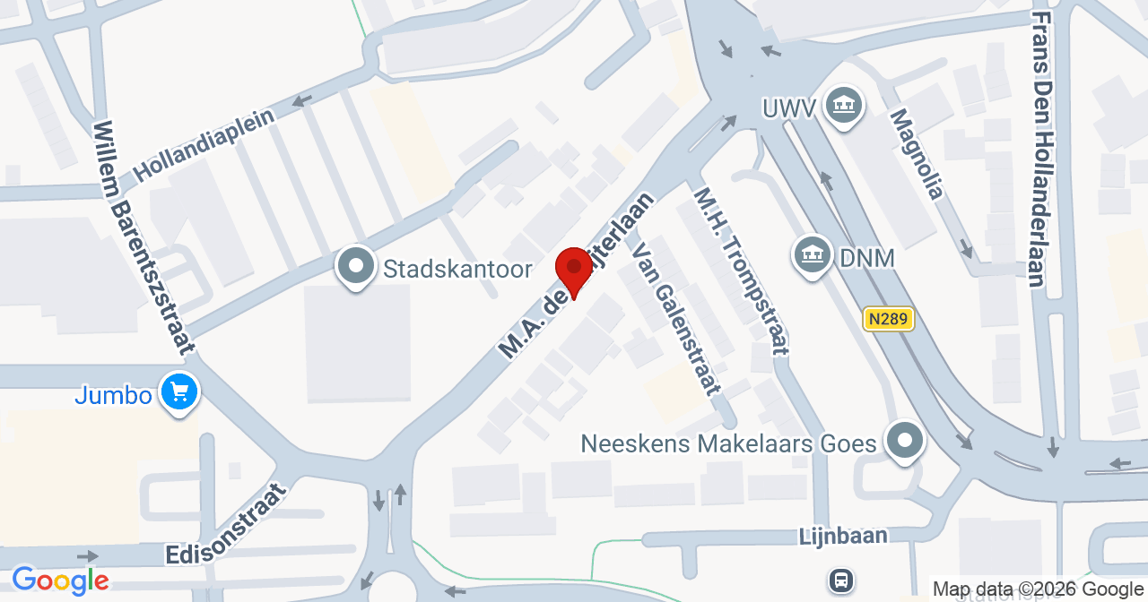 Kaart van het incident in Goes met de aanrijroutes van de gealarmeerde eenheden