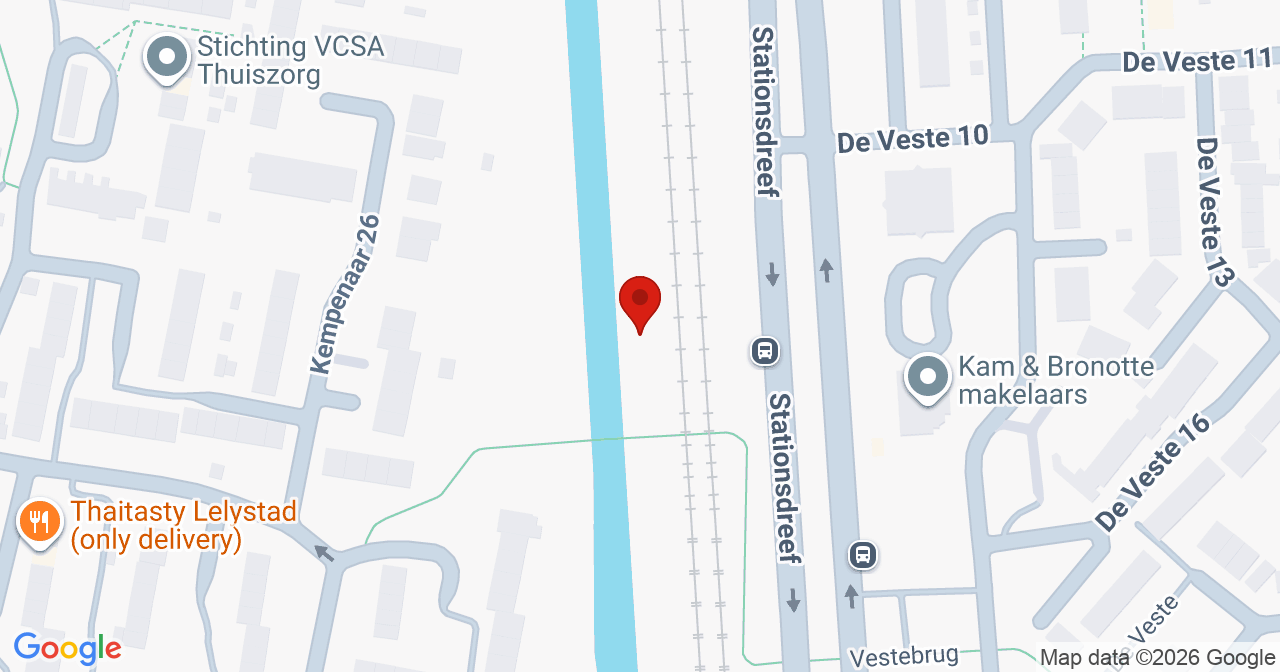 Kaart van het incident in Lelystad met de aanrijroutes van de gealarmeerde eenheden