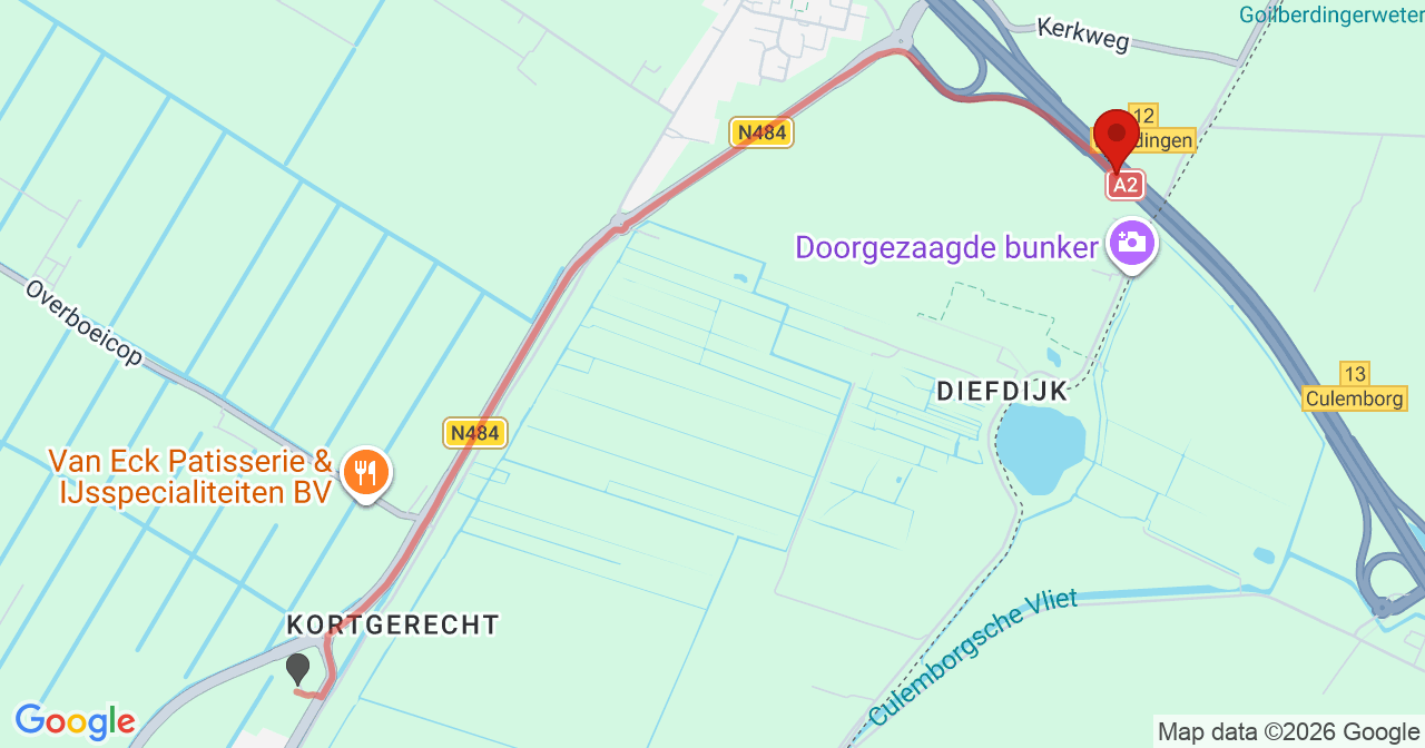 Kaart van het incident in Zijderveld met de aanrijroutes van de gealarmeerde eenheden