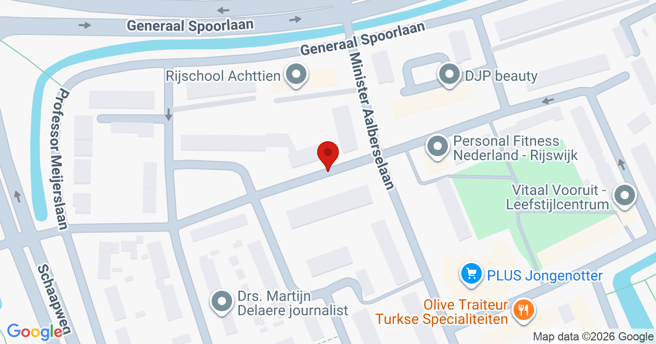Kaart van het incident in Rijswijk met de aanrijroutes van de gealarmeerde eenheden
