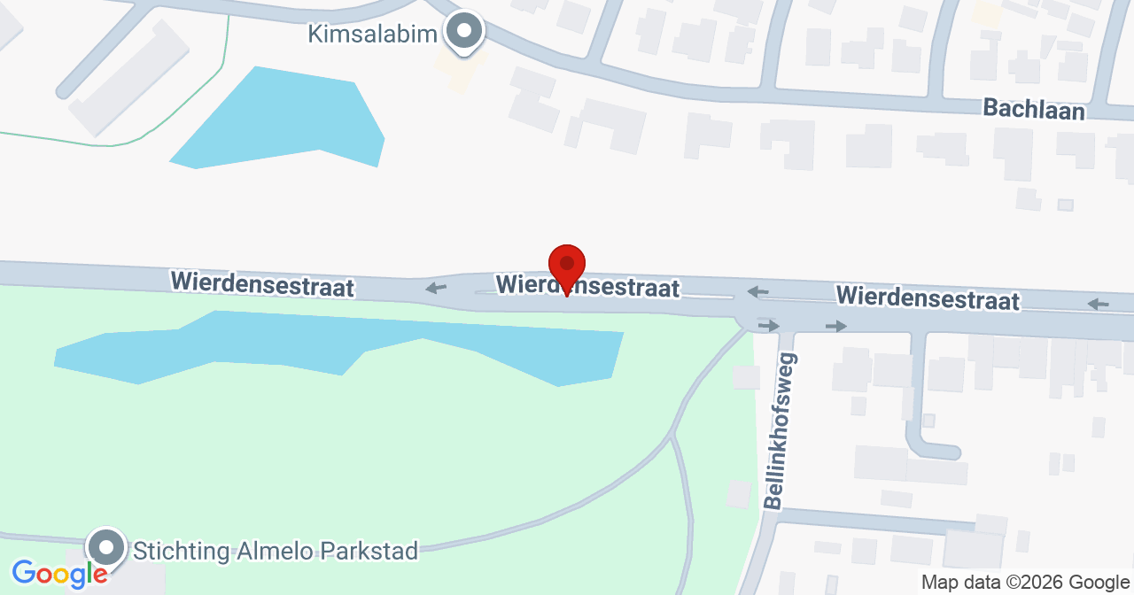 Kaart van het incident in Almelo met de aanrijroutes van de gealarmeerde eenheden