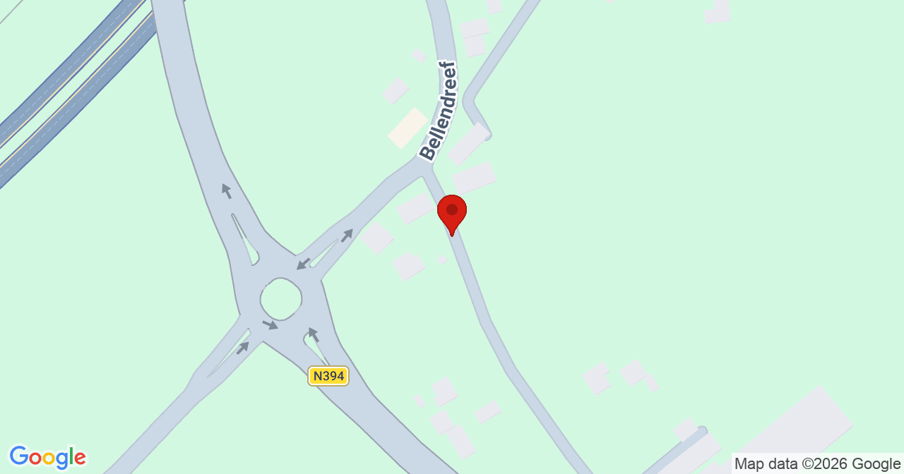 Kaart van het incident in Etten-Leur met de aanrijroutes van de gealarmeerde eenheden
