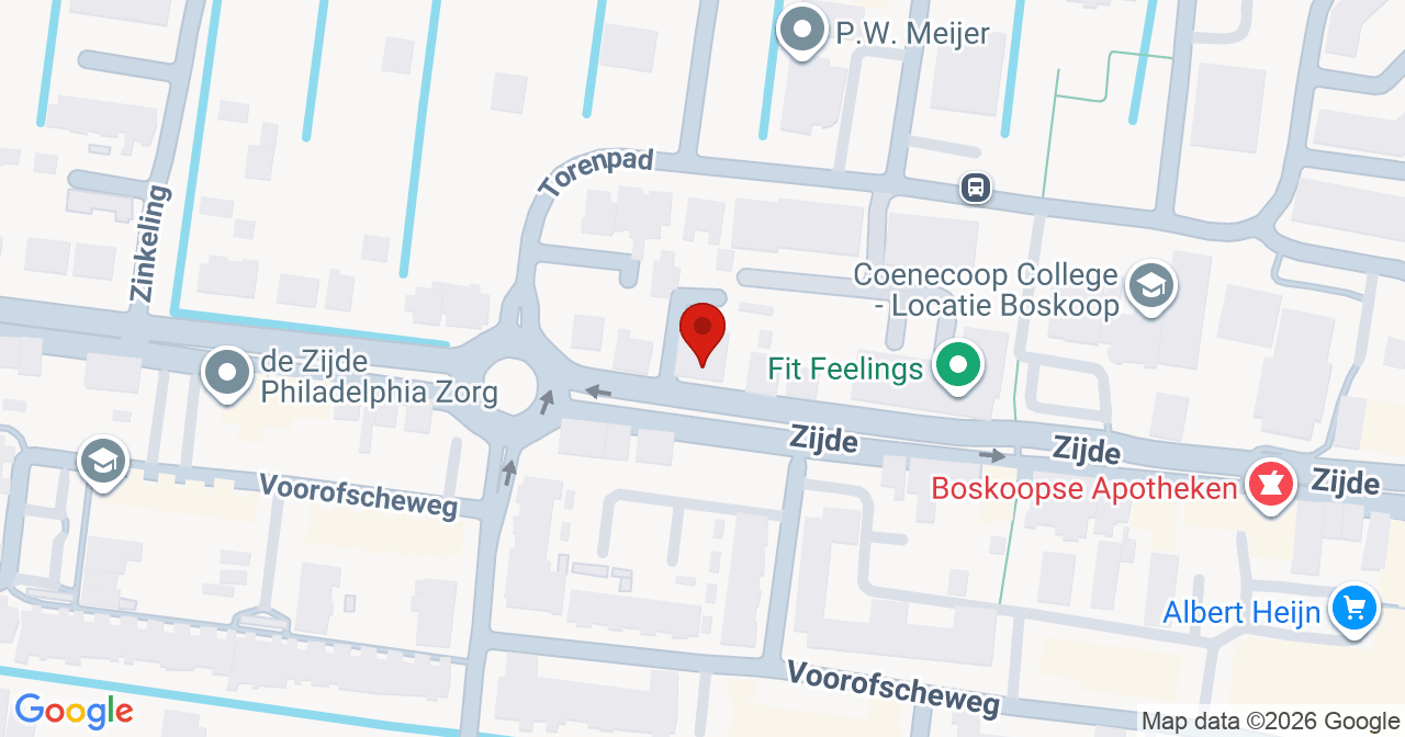 Kaart van het incident in Boskoop met de aanrijroutes van de gealarmeerde eenheden