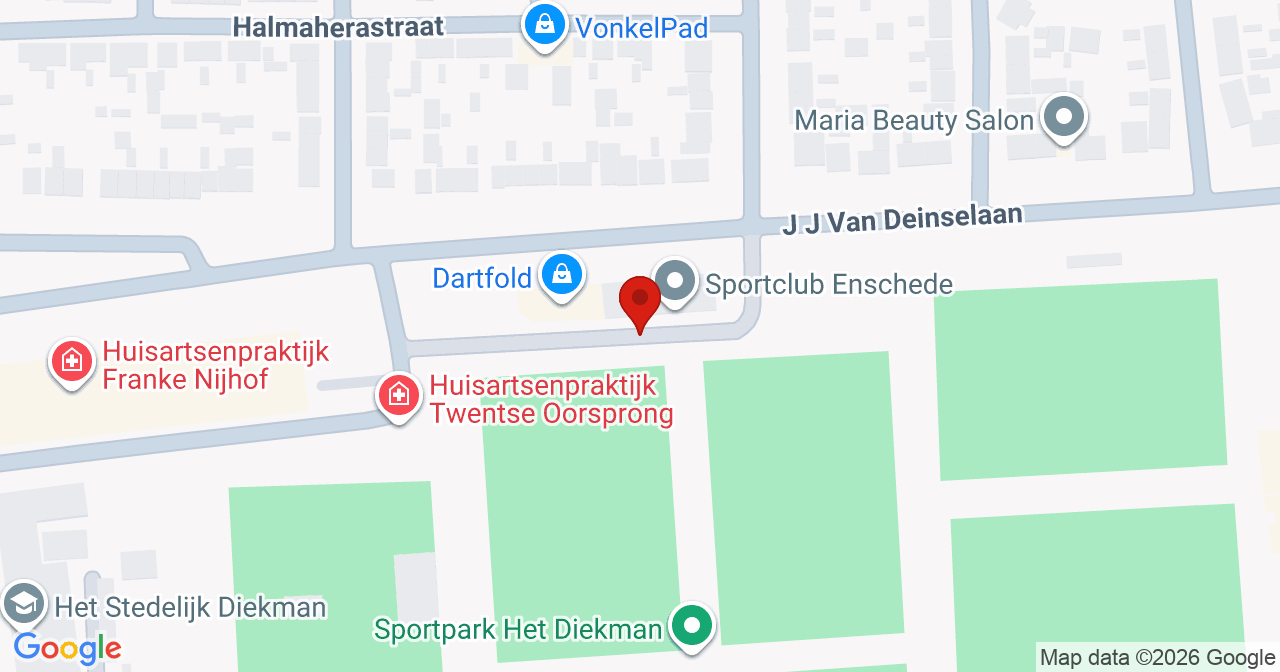 Kaart van het incident in Enschede met de aanrijroutes van de gealarmeerde eenheden