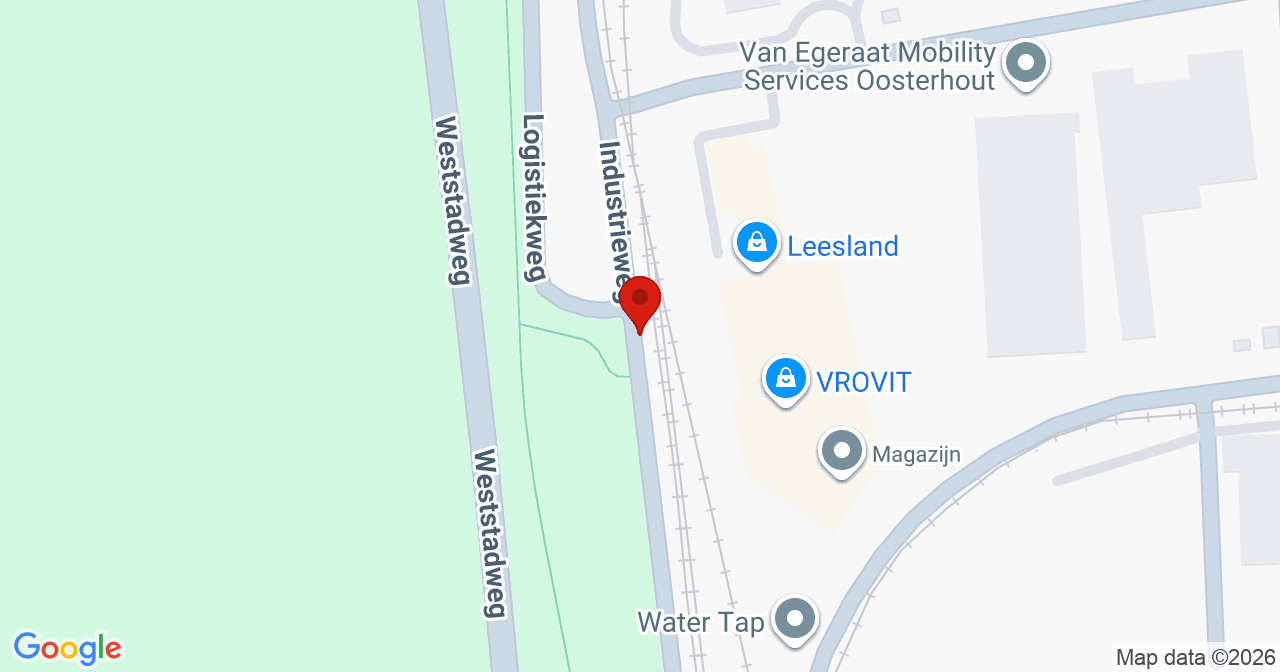 Kaart van het incident in Oosterhout NB met de aanrijroutes van de gealarmeerde eenheden