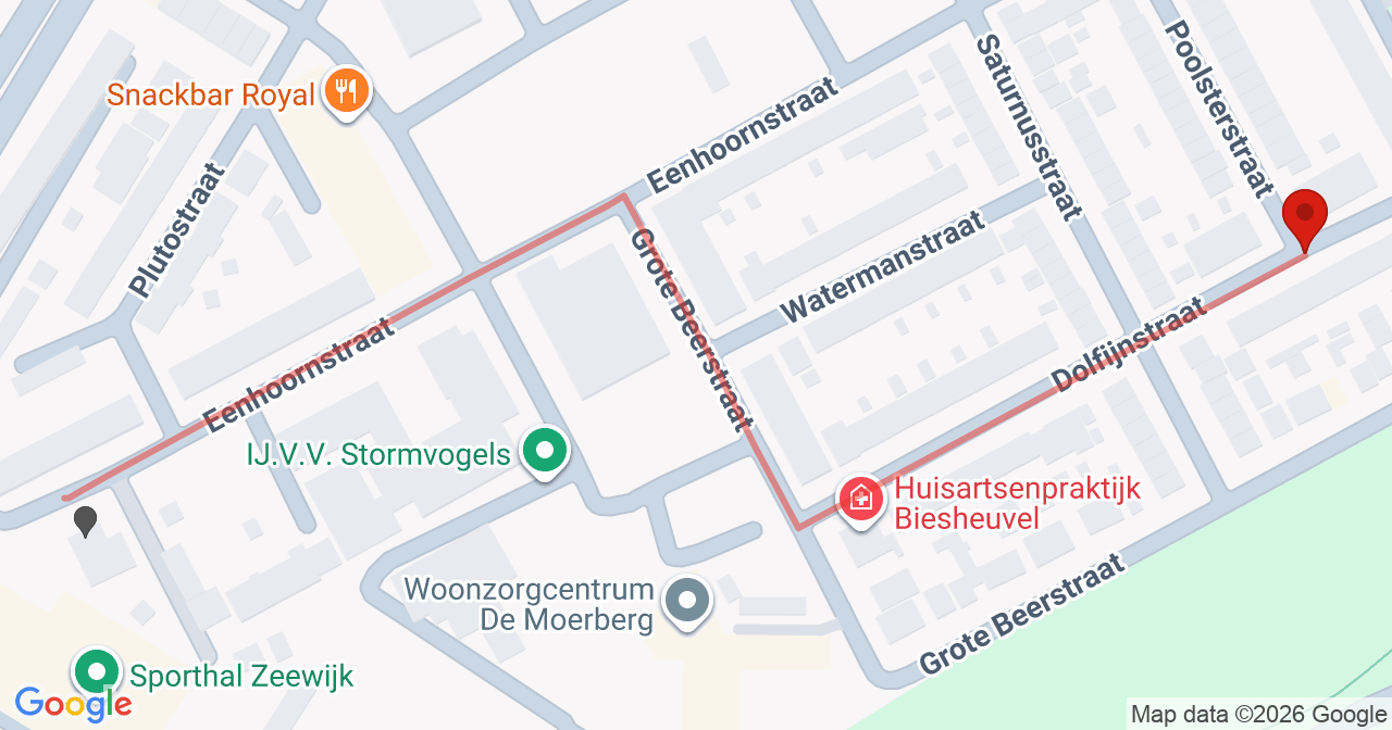 Kaart van het incident in IJmuiden met de aanrijroutes van de gealarmeerde eenheden